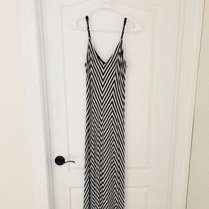 Black & White Stripped Maxi Dress